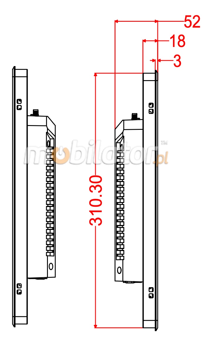 BiBox 215-I58 21.5 cala dotykowy przemysowy komputer panelowy